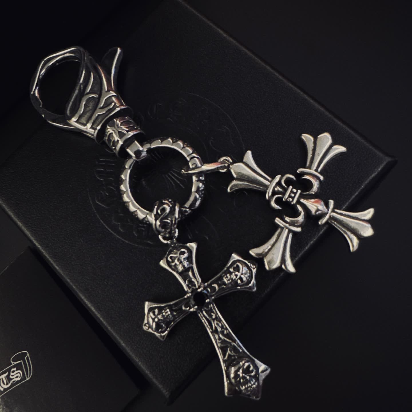 Chrome Hearts Silver Cross Keychain
